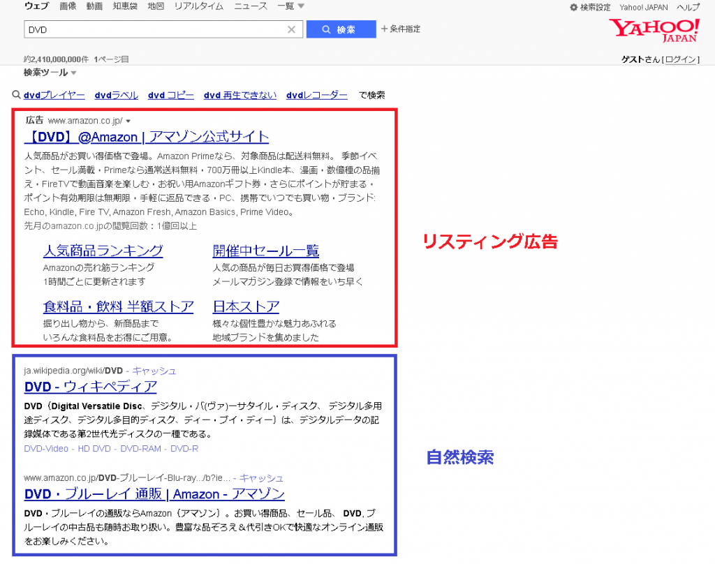 Yahoo!のリスティング広告