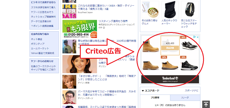 criteo広告の画像