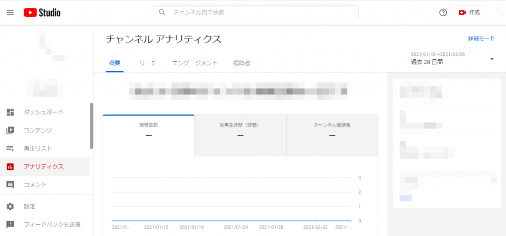 【確認手順③】「チャンネルアナリティクス」が立ち上げれば、効果測定を行えます。