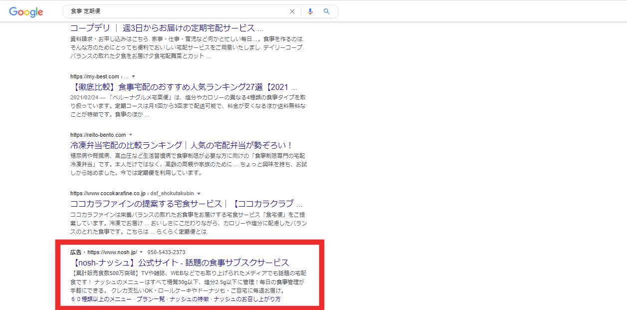 Googleリスティング広告との違い