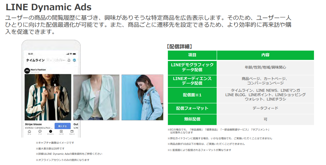 LINE Dynamic Ads資料