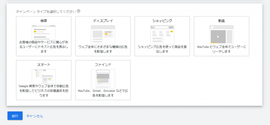STEP4：キャンペーンタイプを選択