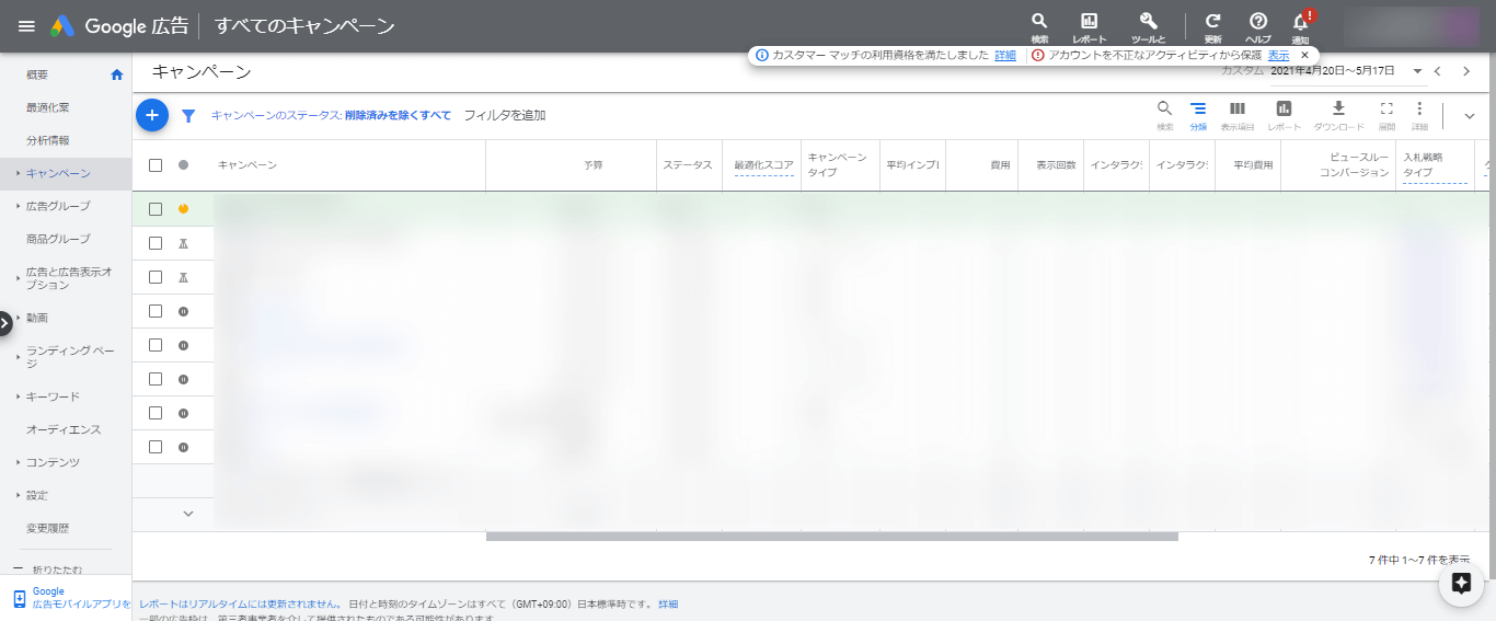 3.広告運用状況の確認