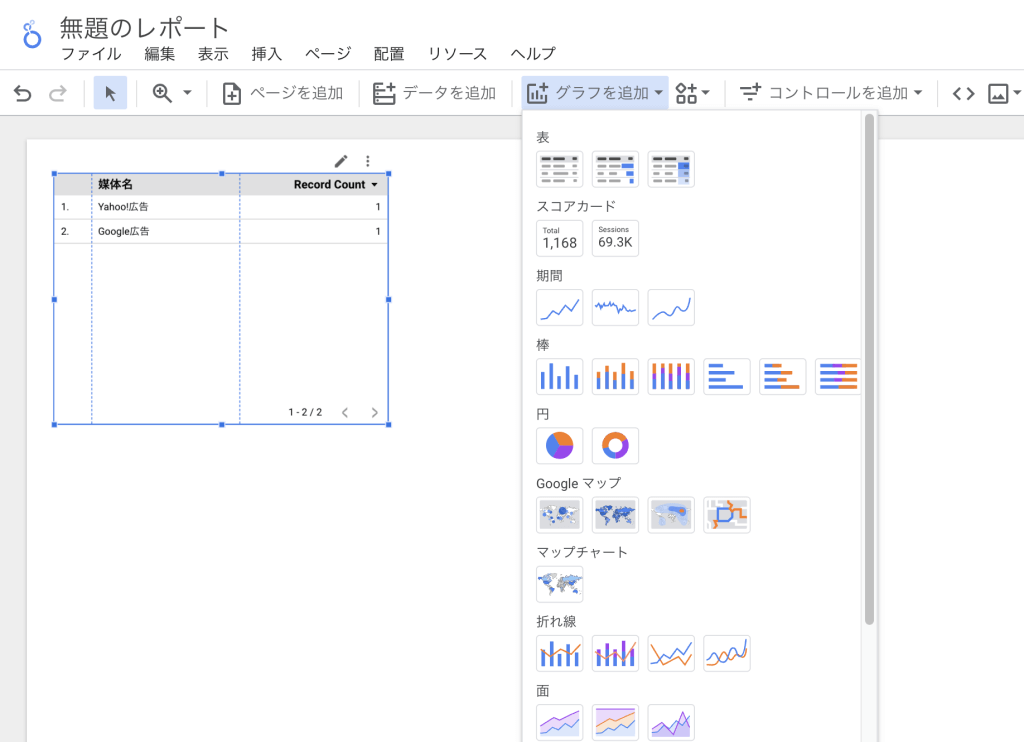 グラフの編集