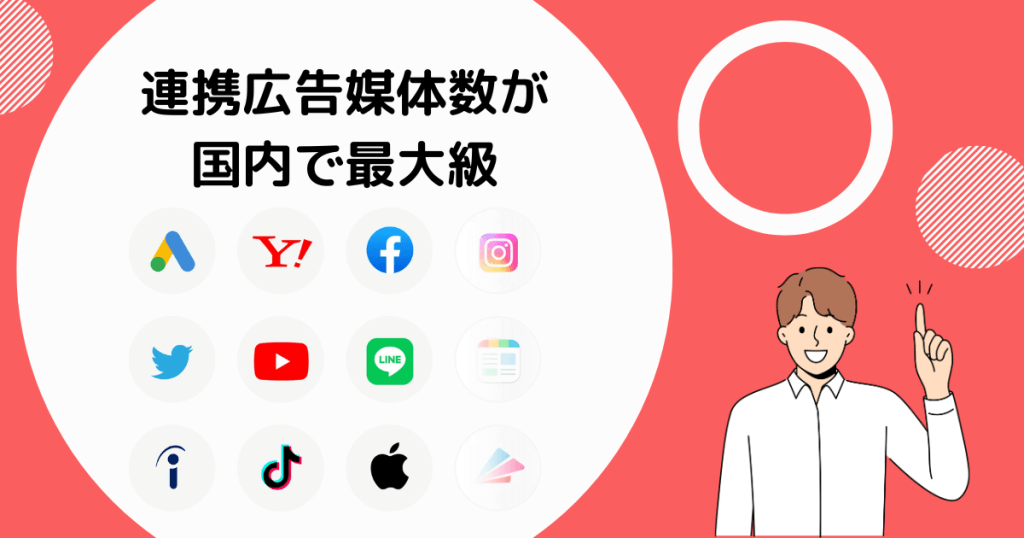 連携広告媒体数が国内で最大級